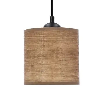 Wisząca lampa nad stół LEGNO 31-18311 z tkaniny brązowa czarna