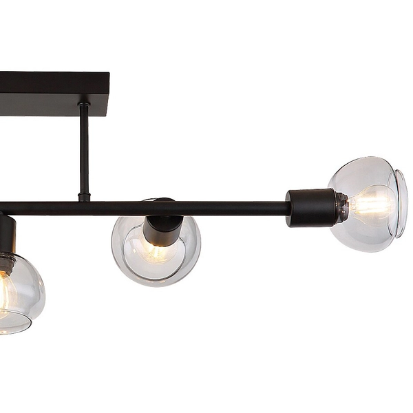 Czarna lampa sufitowa Sullivan 3296 szklane molekuły do przedpokoju