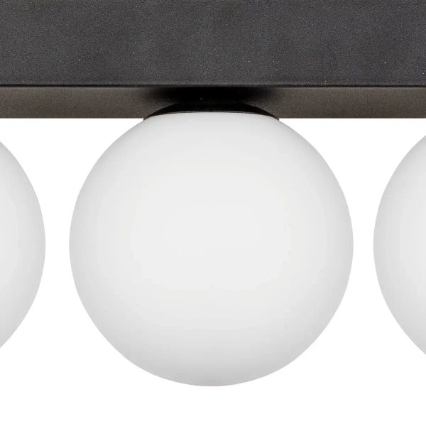 Lampa kulista przysufitowa SPHERE 1204 Zumaline do sypialni czarny biały