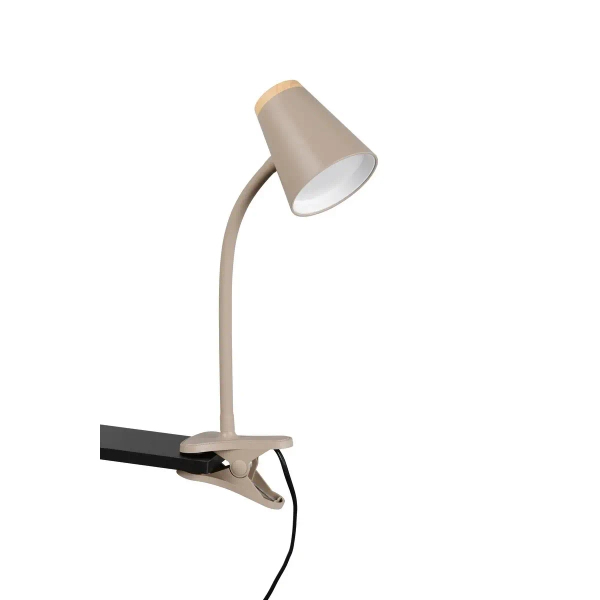 Lampka z klipsem Pongo R25831143 beżowa z włącznikiem LED 4,5W 3000K 33cm