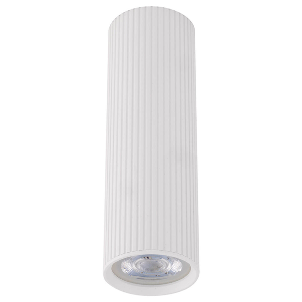 Sufitowa lampa do biura Tune 10025 rurka punktowa metalowa biała