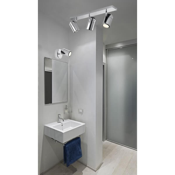 Sufitowa lampa sypialniana Noemie metalowa nad łóżko chrom