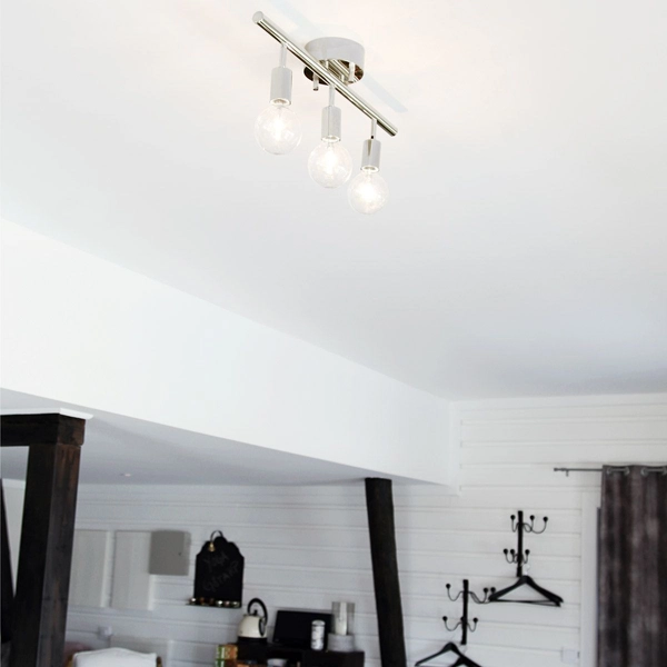 3-punktowa lampa sufitowa Row natynkowa do kuchni chrom