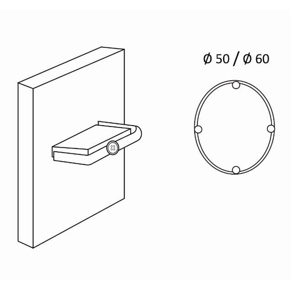 Schodowa LAMPA wpustowa Quad/Fi60/230V/3K/BI POŁ Demidio metalowa OPRAWA kwadratowa LED 1,2W 3000K ścienna biała