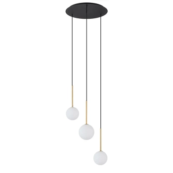 Lampa wisząca potrójna Karo 10304 balls czarna złota