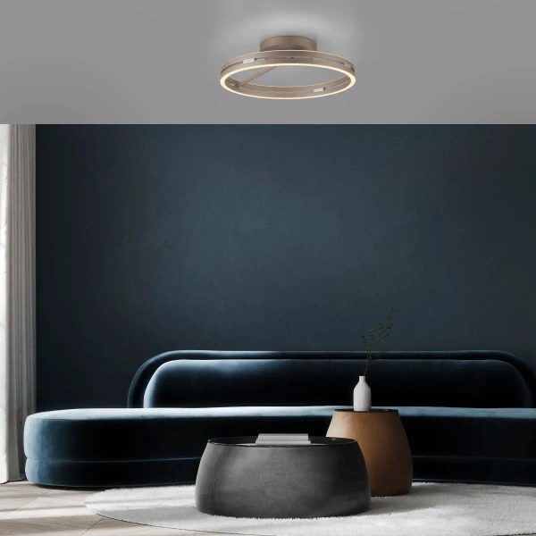 Pierścieniowa sufitowa lampa PURE LOOP brązowa 6552-97 2xLED 9W 2200-5000K na pilot