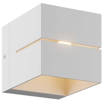 Nowoczesny kinkiet Transfer 91066-N Zumaline metalowa lampa ścienna biała