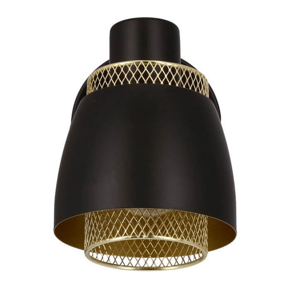 Metalowy kinkiet reflektor Aleksandria 91-13750 siatka czarny złoty