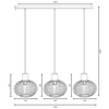 Lampa wisząca na belce GILA 365700332 Trio druciana metalowa czarny