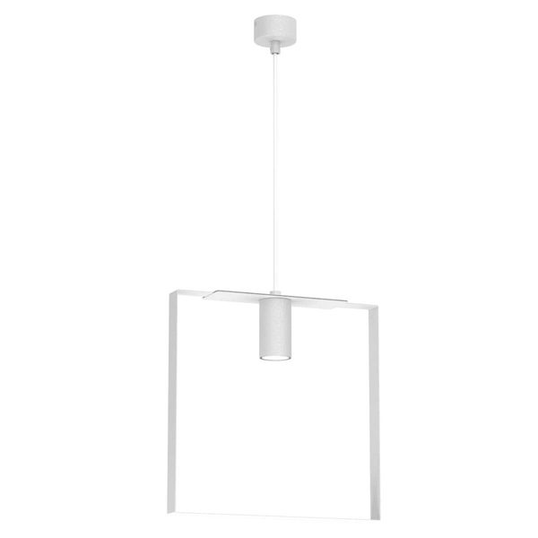 Salonowa lampa wisząca ORTIGA 5156 Shilo ramka tuba biała