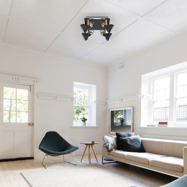 LAMPA sufitowa BALZAC 5612 Rabalux regulowana OPRAWA industrialne reflektorki czarne