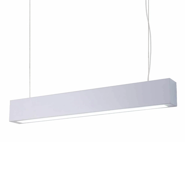 LAMPA wisząca IBROS LP-7001/1P 20 WH-63 18/4 Light Prestige prostokątna OPRAWA zwis LED 18W 4000K metalowy biały