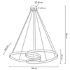 Wisząca lampa salonowa Wave MSE1501100198 Moosee LED 120W 3000K chrom