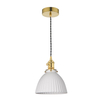 Ceramiczna lampa wisząca Hadano HAD0140-09 mosiądz biały