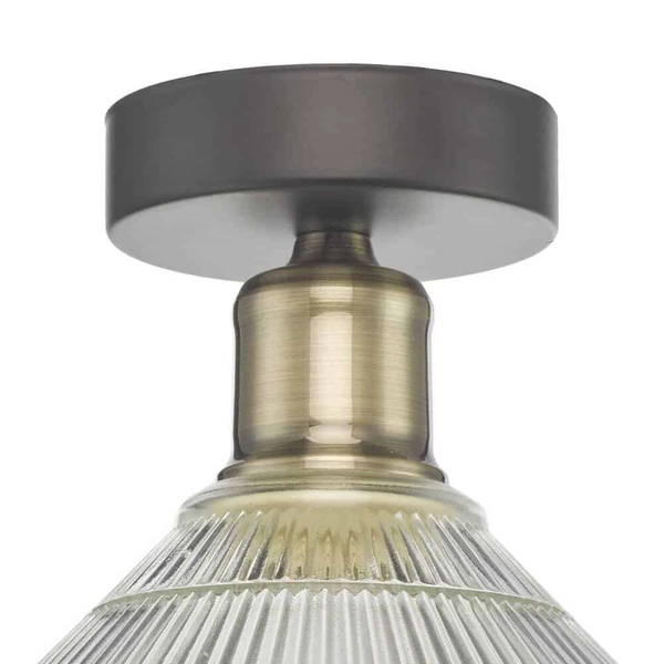 Lampa sufitowa Boyd BOY0175 Dar Lighting na korytarz szklana mosiądz