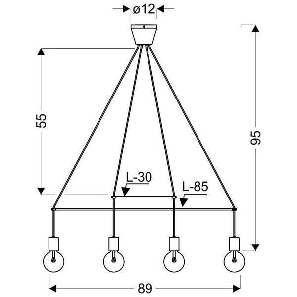 Zwisowa lampa ALTO 34-70906 loftowa metalowy hygge industrialne białe