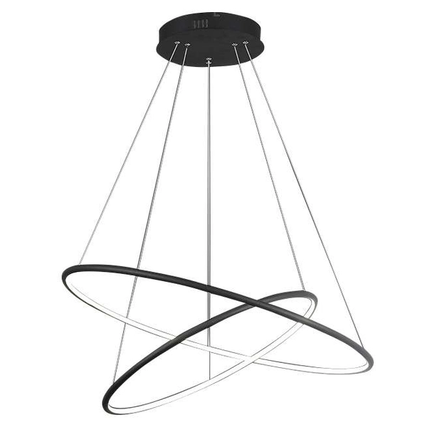 LAMPA wisząca ORION ML508 Milagro OPRAWA futurystyczna LED 53W 3000K circles rings czarna