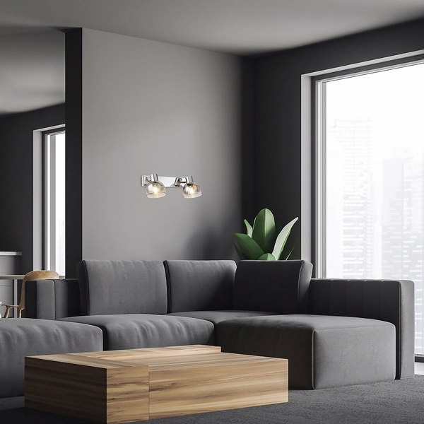 Salonowa lampa sufitowa Tarien 3249 regulowana szklana nad stolik chrom