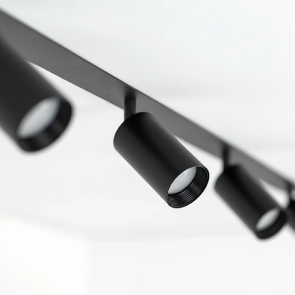 Podłużna regulowana sufitowa lampa Amis 10809 tubki czarny