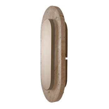 Naścienna lampa TRAVERTINO złota W0478 1xLED 10W 3000K IP44 trawertyn