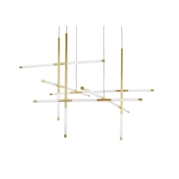Designerska wisząca lampa MIKADO MSE1501100488 LED 43W 3000K sticks złota