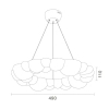 Lampa wisząca dekoracyjna CLOUD ST-DL6123P-50 biała akrylowa LED 32W 4000K do sypialni