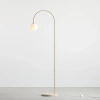 Skandynawska lampa podłogowa UNA 1116A9 łukowa kremowa