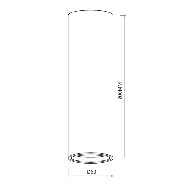 Podłużna lampa sufitowa GENESIS ML0386 tubka złota