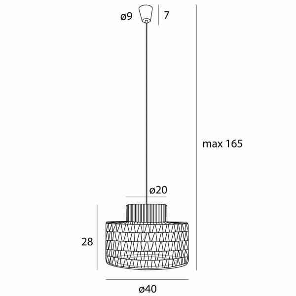 Lampa wisząca Raffle P0587 Maxlight boho pleciona do salonu eko biała