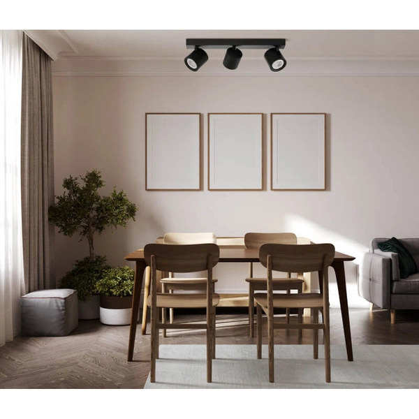 Sufitowa lampa nowoczesna Karlota do przedpokoju czarna