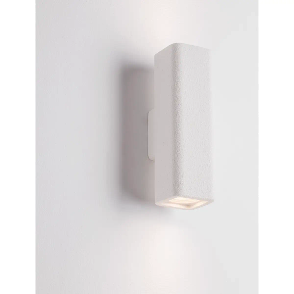 Prostokątny kinkiet naścienny RENQUIO LE45577 na korytarz biały