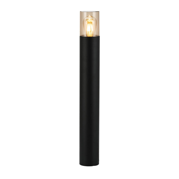 Stojąca lampa słupek Hager AZ5865 do ogrodu IP54 czarny przezroczysty