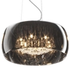 Wisząca lampa CRYSTAL P0076-06X-F4FZ szklana glamour z kryształkami chrom