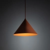 Minimalistyczna wisząca lampa Cono 6632 stożkowa pomarańczowy