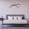 LAMPA wisząca ORION ML508 Milagro OPRAWA futurystyczna LED 53W 3000K circles rings czarna