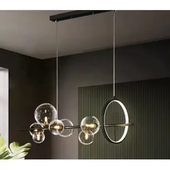 Szklana wisząca lampa DURINGO CGDURINGO90BK LED 18W 3000K kule czarny