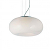 Wisząca lampa skandynawska Optima szklana do jadalni biała