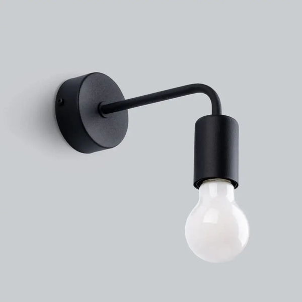 Pojedynczy kinkiet ścienny Norah SL.1449 Sollux metalowy czarny