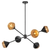 Designerska wisząca lampa Daphne ALM-DAPHNE6-MB nad stół czarny