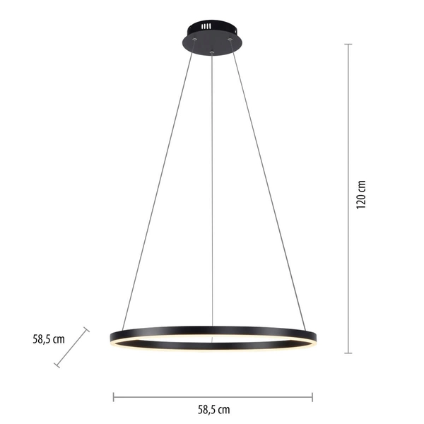 Lampa zwisająca pierścieniowa RITUS 15394-13 LED 31,5W 3000K antracyt