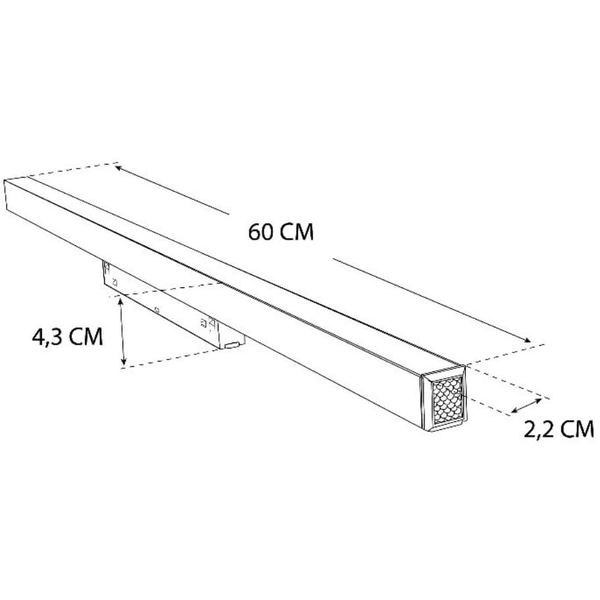 Oprawa magnetyczna szynowa 3-fazowa 472 Domeno LED 20W 4000K metalowa czarna