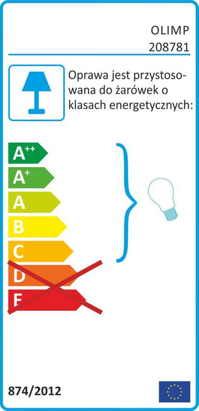Ogrodowa LAMPA zewnętrzna OLIMP2 208781 Polux tuba OPRAWA ścienna elewacyjny KINKIET na taras IP44 outdoor czarny