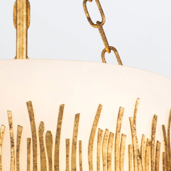 Jadalniana lampa wisząca Sawgrass QN-SAWGRASS-2P-DG-O okrągła biała złota