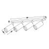 Nowoczesna lampa natynkowa Mica Spot ML2100 tubki czarny
