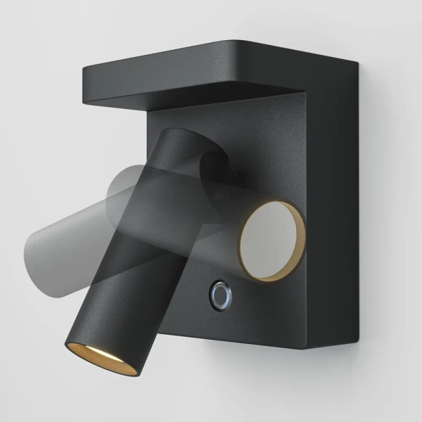 Lampa ścienna z ładowarką Aron C179WL-L7B2.7K-DE LED 7W 2700K tuba czarna