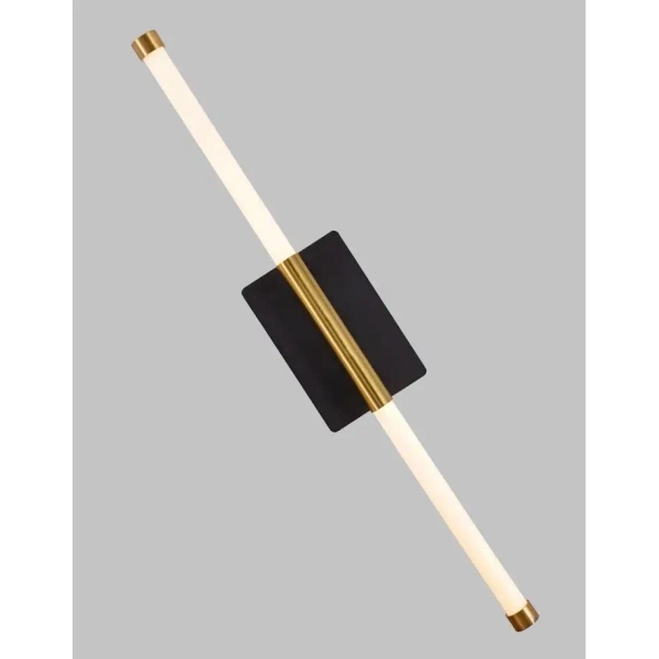Kinkiet do sypialni Neo CGNEOW Copel LED 7W 3000K glamour tuba czarny mosiądz