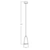 Sypialniana lampa wisząca CAPRI AZ5649 Azzardo LED 5W 3000K metalowa czarna