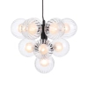 Kulista lampa wisząca do jadalni Vine  VIN2322-20 szkło czarny