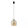 Szklana wisząca lampa 23079 LED 6W 3000K bursztynowa czarny