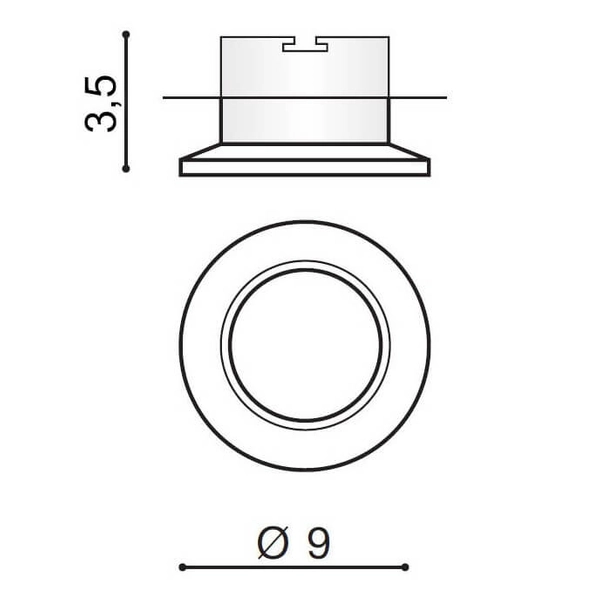Biała lampa wpuszczana Adamo AZ1483 Azzardo metalowa do przedpokoju